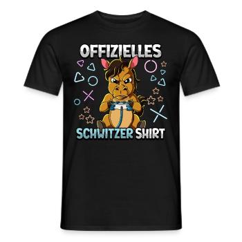 Offizielles Schwitzer Zocken Gamer Ego Shooter - Männer T-Shirt - Schwarz - Vorne - AI Model Male 178 light (178cm)