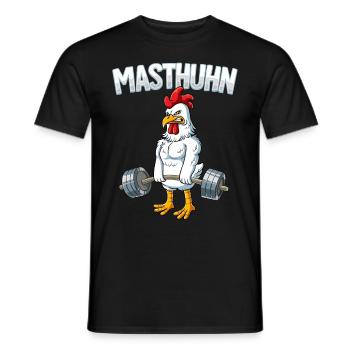 Masthuhn Bodybuilding Fitness Gym - Männer T-Shirt - Schwarz - Vorne - AI Model Male 178 light (178cm)
