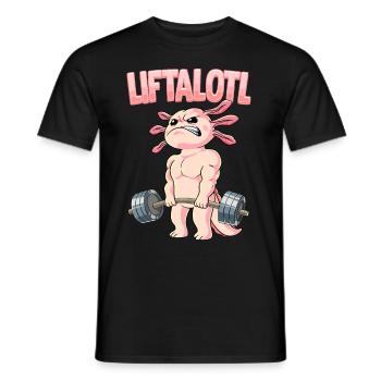 Liftalotl Bodybuilding Fitness Gym - Männer T-Shirt - Schwarz - Vorne - AI Model Male 178 light (178cm)