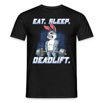 Hase Bodybuilding Fitness Gym Deadlift - Männer T-Shirt - Schwarz - Vorne - AI Model Male 178 light (178cm)