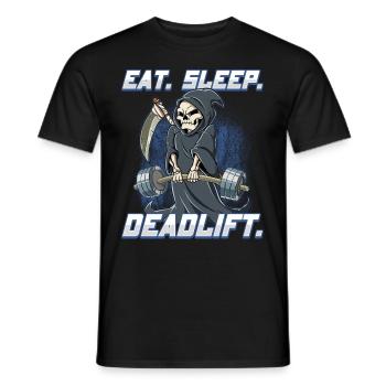Sensenmann Bodybuilding Fitness Gym Deadlift - Männer T-Shirt - Schwarz - Vorne - AI Model Male 178 light (178cm)