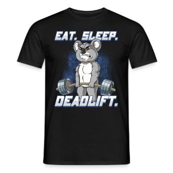 Koala Bodybuilding Fitness Gym Deadlift - Männer T-Shirt - Schwarz - Vorne - AI Model Male 178 light (178cm)