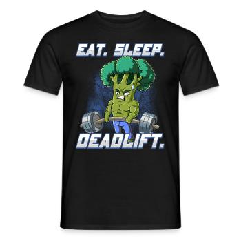 Brocoli Bodybuilding Fitness Gym Deadlift - T-shirt homme - noir - Devant - AI Model Male 178 light (178cm)