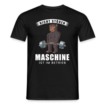 Nicht Stören Maschine In Betrieb Gym - Männer T-Shirt - Schwarz - Vorne - AI Model Male 178 light (178cm)