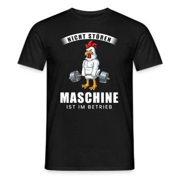 Nicht Stören Maschine In Betrieb Gym - Männer T-Shirt - Schwarz - Vorne - AI Model Male 178 light (178cm)