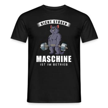 Nicht Stören Maschine In Betrieb Gym - Männer T-Shirt - Schwarz - Vorne - AI Model Male 178 light (178cm)