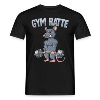 Gym Ratte Bodybuilding Fitness Gym - Männer T-Shirt - Schwarz - Vorne - AI Model Male 178 light (178cm)