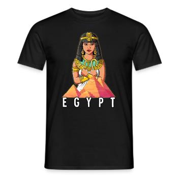 Egypte Cléopâtre Cléopâtre Pharaon - T-shirt homme - noir - Devant - AI Model Male 178 light (178cm)