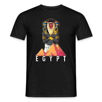 Egypt Snake Pharaoh - Men's T-Shirt - black - Front - AI Model Male 178 light (178cm)