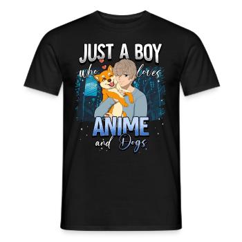 Anime Otaku Weeb - Men's T-Shirt - black - Front - AI Model Male 178 light (178cm)