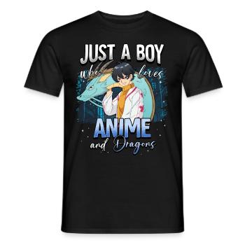 Anime Otaku Weeb - Men's T-Shirt - black - Front - AI Model Male 178 light (178cm)