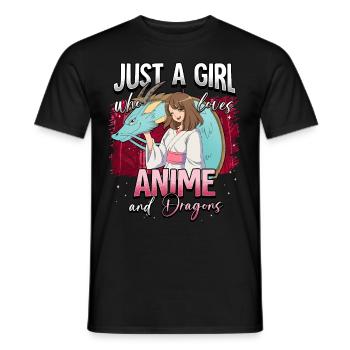 Anime Otaku Weeb - Men's T-Shirt - black - Front - AI Model Male 178 light (178cm)