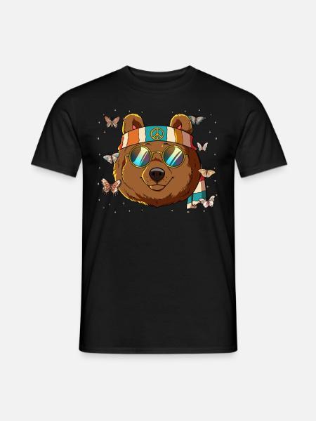 60s 70s Costume Groovy Hippie - Men's T-Shirt - black