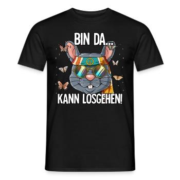 Bin Da Kann Losgehen Hippie Goa Rave - Männer T-Shirt - Schwarz - Vorne - AI Model Male 178 light (178cm)