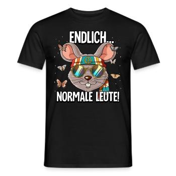 Endlich Normale Leute Hippie Goa Rave - Männer T-Shirt - Schwarz - Vorne - AI Model Male 178 light (178cm)