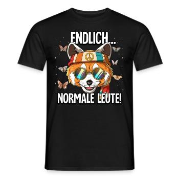 Endlich Normale Leute Hippie Goa Rave - Männer T-Shirt - Schwarz - Vorne - AI Model Male 178 light (178cm)