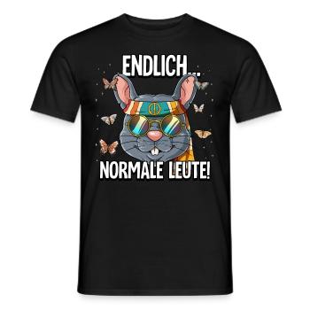 Endlich Normale Leute Hippie Goa Rave - Männer T-Shirt - Schwarz - Vorne - AI Model Male 178 light (178cm)
