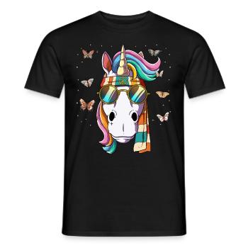 60s 70s Costume Groovy Hippie - Men's T-Shirt - black - Front - AI Model Male 178 light (178cm)
