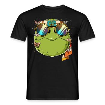 60s 70s Costume Groovy Hippie - T-shirt homme - noir - Devant - AI Model Male 178 light (178cm)
