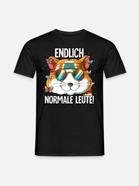 Endlich Normale Leute Hippie Goa Rave - Männer T-Shirt - Schwarz