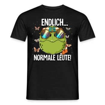 Endlich Normale Leute Hippie Goa Rave - Männer T-Shirt - Schwarz - Vorne - AI Model Male 178 light (178cm)