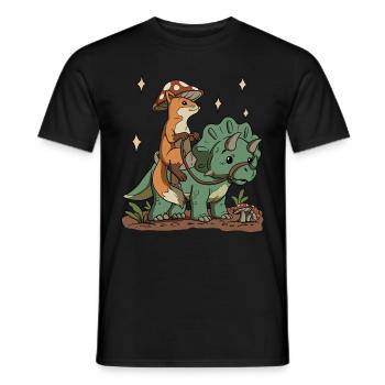 Cottagecore Fuchs - Männer T-Shirt - Schwarz - Vorne - AI Model Male 178 light (178cm)