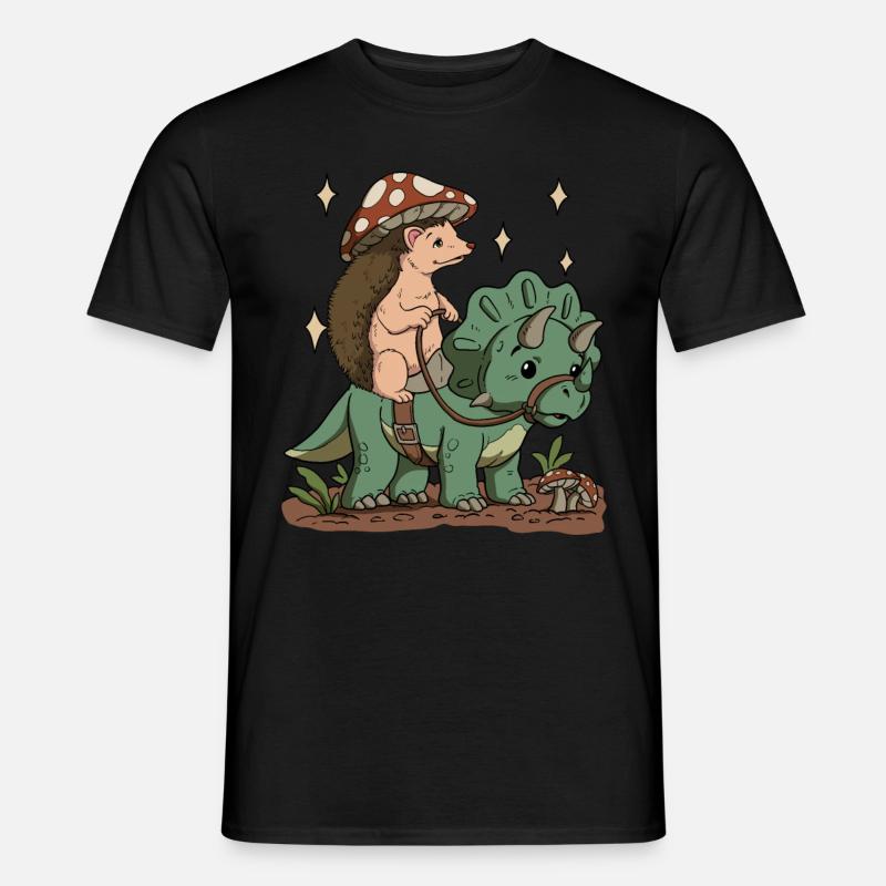 Cottagecore hedgehog - Men’s T-shirt - black