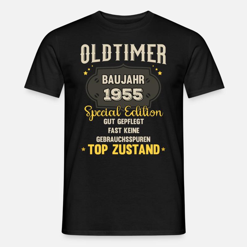 Oldtimer Baujahr 1955 - 68. Geburtstag - Männer T-Shirt - Schwarz
