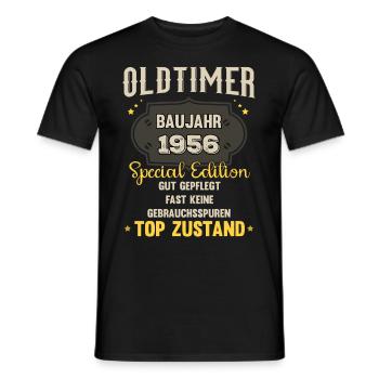 Oldtimer Baujahr 1956 - 67. Geburtstag - Männer T-Shirt - Schwarz - Vorne - AI Model Male 178 light (178cm)