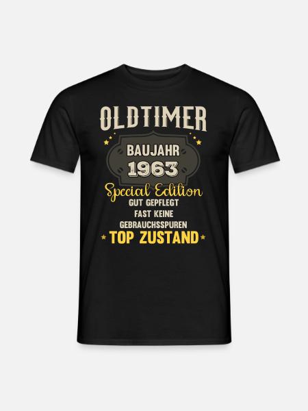 Oldtimer Baujahr 1963 - 60. Geburtstag - Männer T-Shirt - Schwarz
