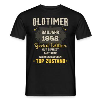 Oldtimer Baujahr 1962 - 61. Geburtstag - Männer T-Shirt - Schwarz - Vorne - AI Model Male 178 light (178cm)