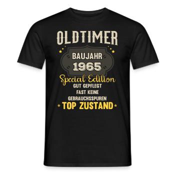 Oldtimer Baujahr 1965 - 58. Geburtstag - Männer T-Shirt - Schwarz - Vorne - AI Model Male 178 light (178cm)