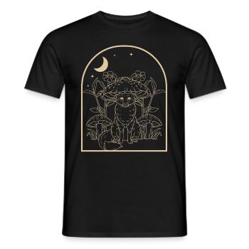 Cottagecore Fox - Men's T-Shirt - black - Front - AI Model Male 178 light (178cm)
