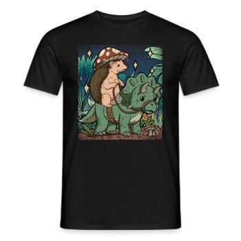 Cottagecore Igel - Männer T-Shirt - Schwarz - Vorne - AI Model Male 178 light (178cm)