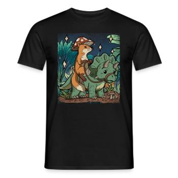 Cottagecore Fuchs - Männer T-Shirt - Schwarz - Vorne - AI Model Male 178 light (178cm)