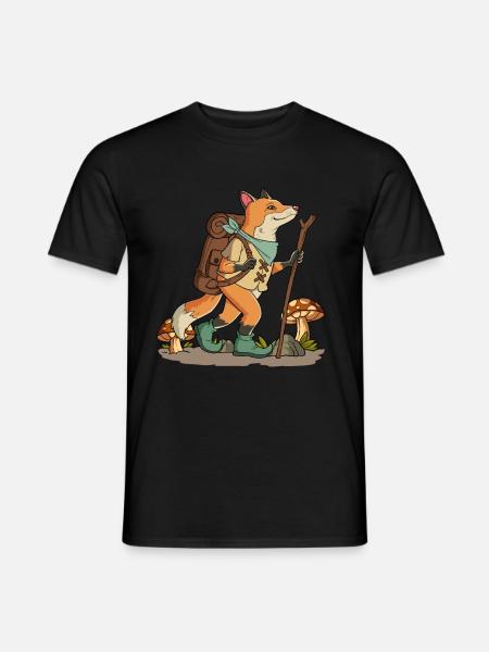 Cottagecore Renard - T-shirt homme - noir