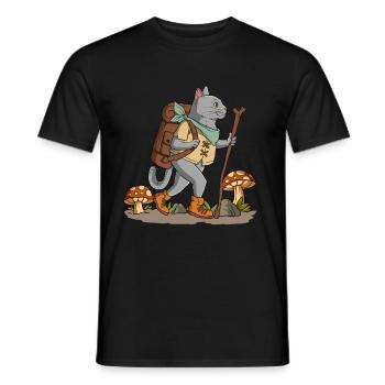 Chat Cottagecore - T-shirt homme - noir - Devant - AI Model Male 178 light (178cm)