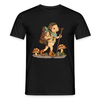 Cottagecore Igel - Männer T-Shirt - Schwarz - Vorne - AI Model Male 178 light (178cm)