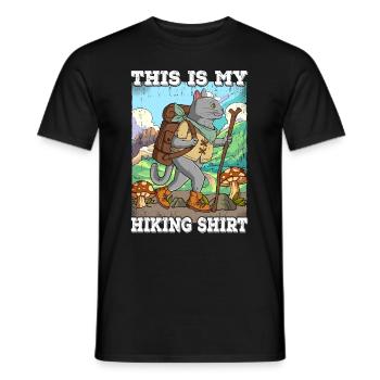 This Is My Hiking Wandern - Men's T-Shirt - black - Front - AI Model Male 178 light (178cm)