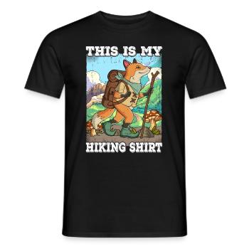 This Is My Hiking Wandern - Men's T-Shirt - black - Front - AI Model Male 178 light (178cm)
