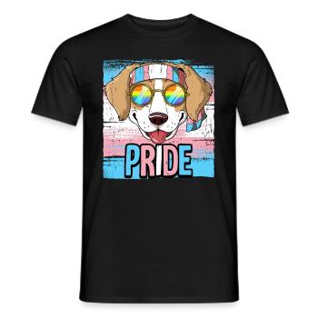 Pride LGBTQ Transgender Flag Costume Pride Month - Men's T-Shirt - black - Front - AI Model Male 178 light (178cm)