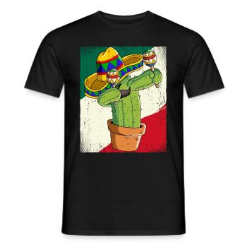 Dabbing Mexican Kaktus Cinco De Mayo - Männer T-Shirt - Schwarz - Vorne - AI Model Male 178 light (178cm)