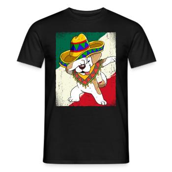 Dabbing Mexican Hund Cinco De Mayo - Männer T-Shirt - Schwarz - Vorne - AI Model Male 178 light (178cm)