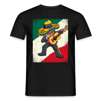 Dabbing Mexican Mariachi Cinco De Mayo - Männer T-Shirt - Schwarz - Vorne - AI Model Male 178 light (178cm)