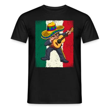 Dabbing Mexican Mariachi Cinco De Mayo - Männer T-Shirt - Schwarz - Vorne - AI Model Male 178 light (178cm)