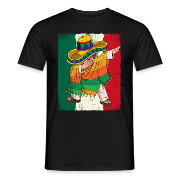 Dabbing Mexican Woman Cinco De Mayo - Men's T-Shirt - black - Front - AI Model Male 178 light (178cm)