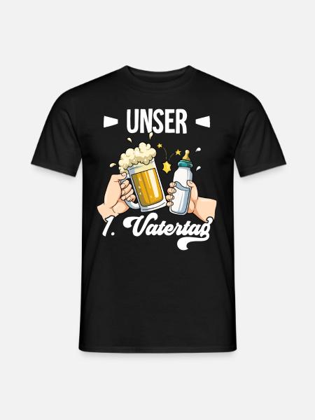 Erster Vatertag - Männer T-Shirt - Schwarz
