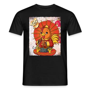 Jahr Des Hahns Mondneujahrsfest Chinesisches - Männer T-Shirt - Schwarz - Vorne - AI Model Male 178 light (178cm)