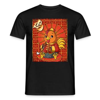 Jahr Des Hahns Mondneujahrsfest Chinesisches - Männer T-Shirt - Schwarz - Vorne - AI Model Male 178 light (178cm)