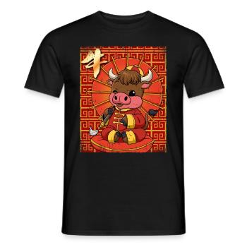 Jahr Des Ochsens Mondneujahrsfest Chinesisches - Männer T-Shirt - Schwarz - Vorne - AI Model Male 178 light (178cm)